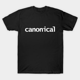 Canonical Minimal Typography White Text T-Shirt